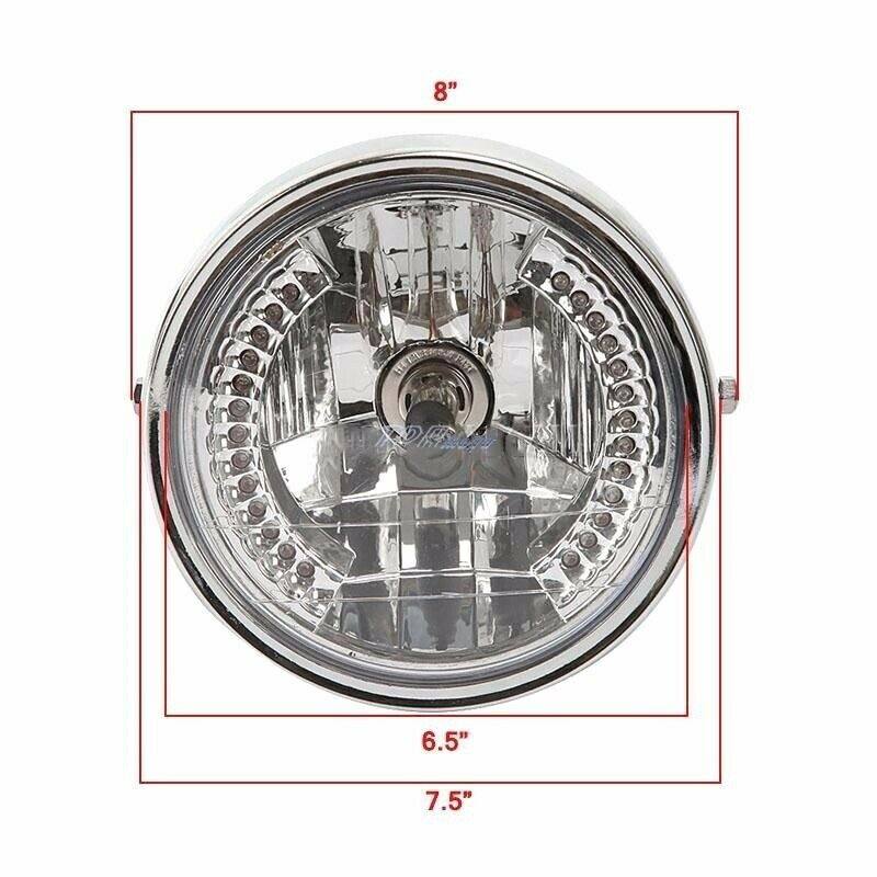 For Harley Bobber/Chopper/Touring/Custom Headlight Head Lamp With LED Signals - TDRMOTO