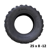 2pcs 25x8-12" & 2pcs 25x10-12" Tyres 6ply For Off Road Quad ATV Farm Dirt Bike - TDRMOTO
