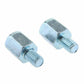 2 pieces Silver Motorcycle Mirror Mount Adapter Right 10mm to Right 8mm - Thread Reducer Converter - TDRMOTO