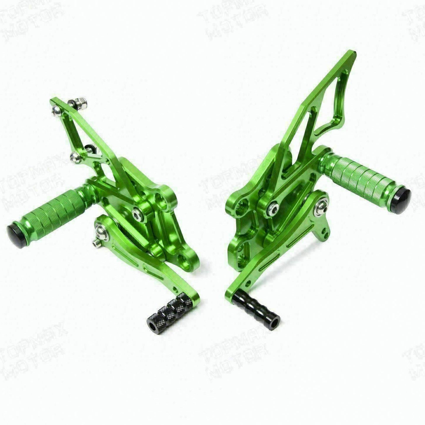 Rearset Rear Set Footpegs Fit Kawasaki Ninja 300 2013 Adjustable Foot Pegs Green - TDRMOTO