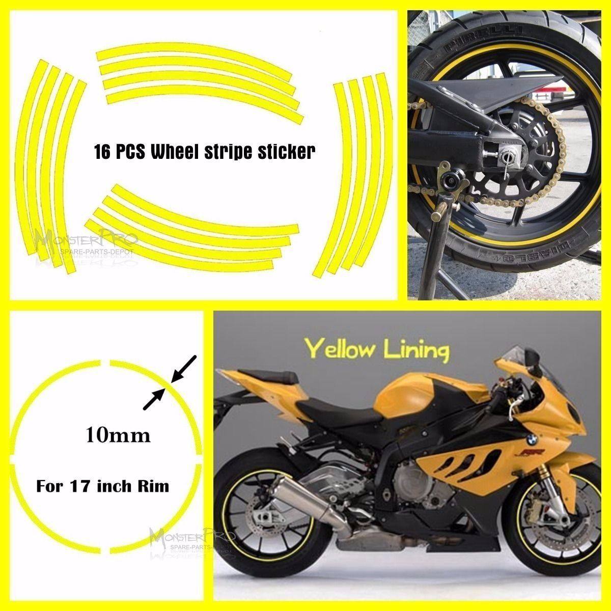 Motorcycle 17" Wheel Rim Stripe Tape Kawasaki Ninja 250R 300 500 - TDRMOTO