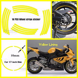 Motorcycle 17" Wheel Rim Stripe Tape Kawasaki Ninja 250R 300 500 - TDRMOTO