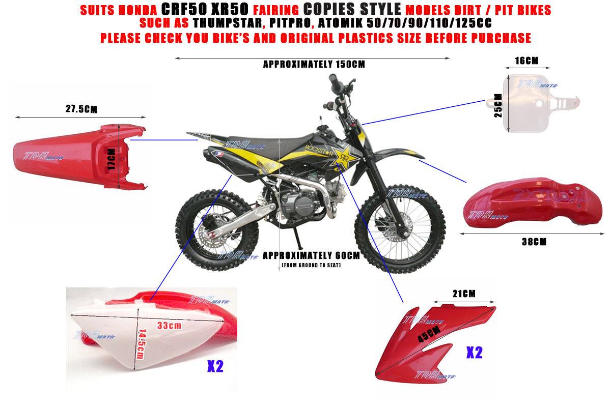 CRF50 Pink Plastics Fairing Fender Kit For Honda CRF50 Style Dirt Bikes - TDRMOTO