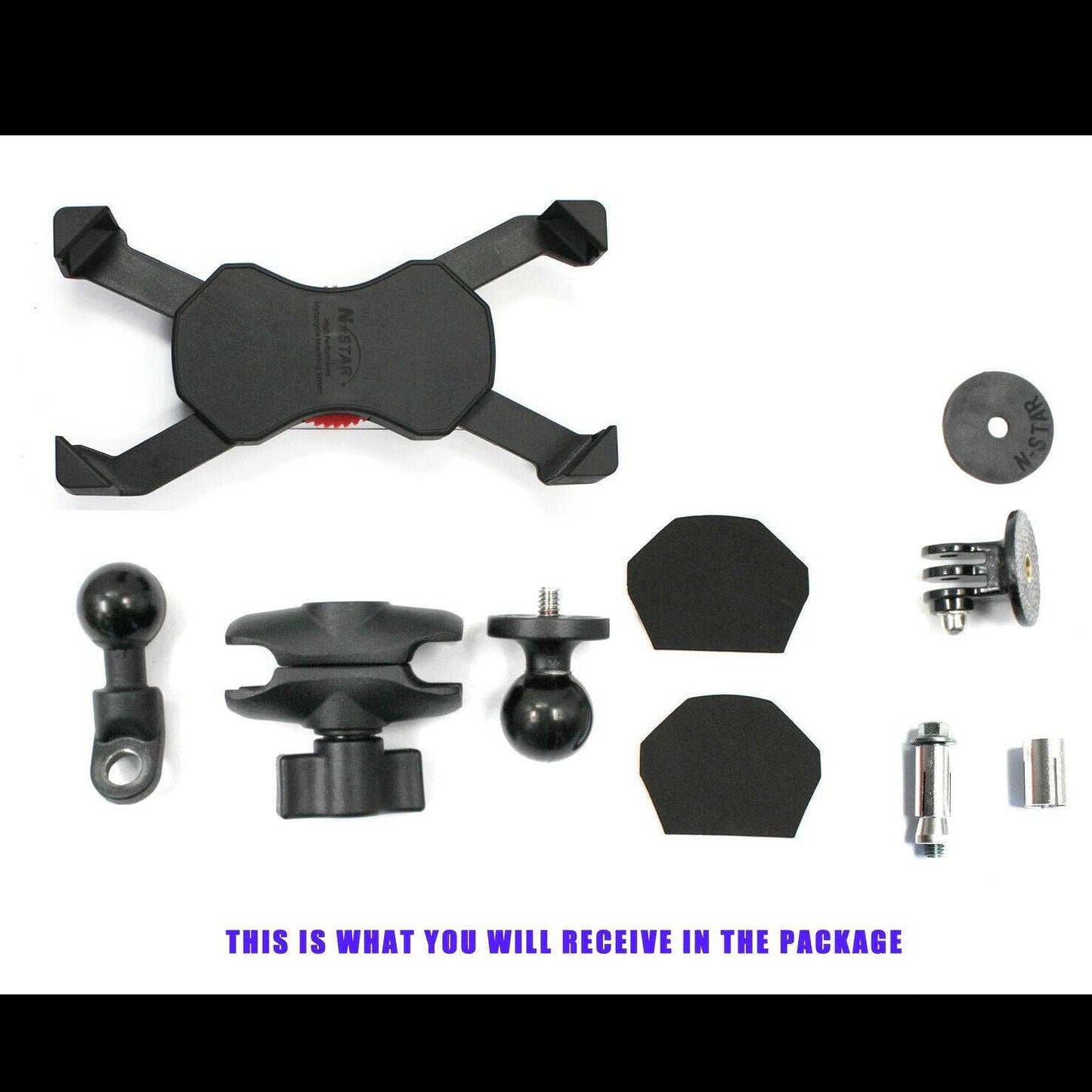 Motorcycle Fork Stem Mount Base Cylindrical Bore Wall Phone Mobile GPS Holder - TDRMOTO