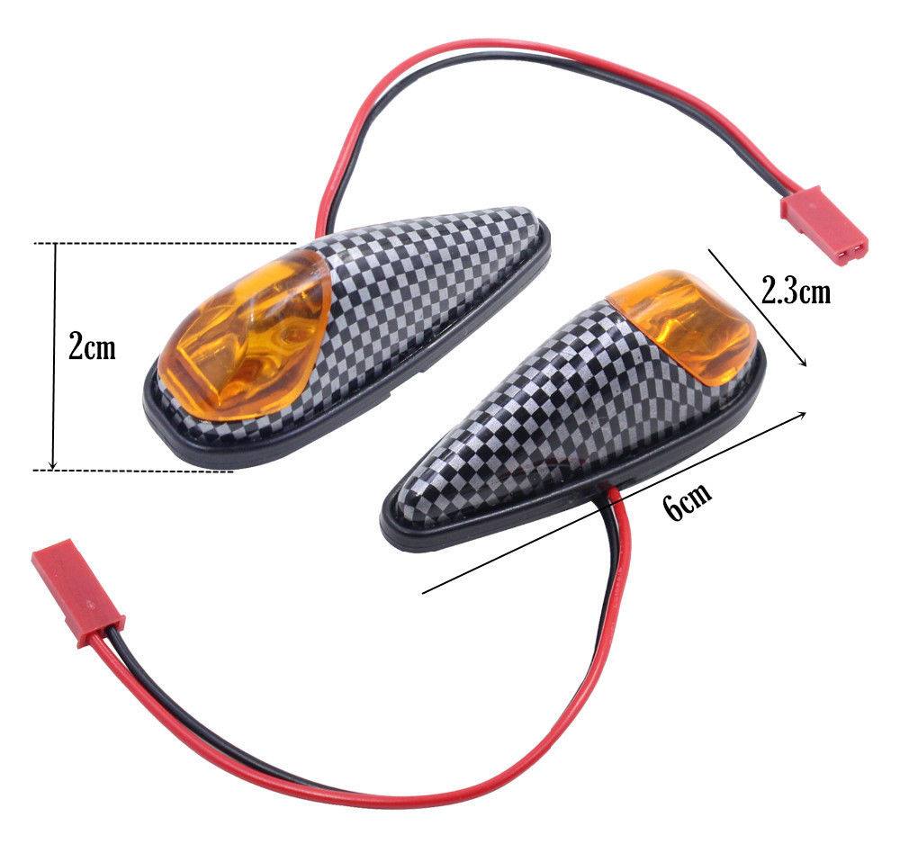 4x Flush Mount Motorcycle Bike LED Turn Signal Amber Light Carbon Indicator Lamp - TDRMOTO