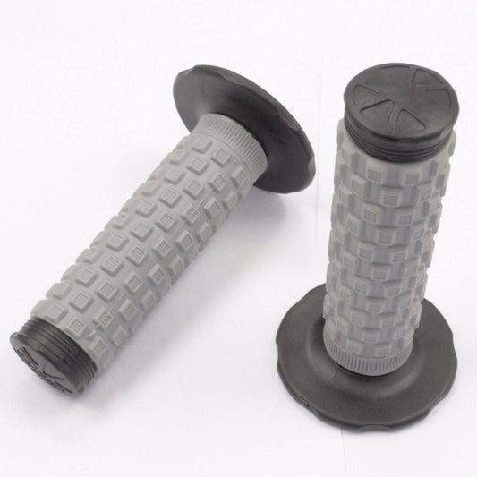 Grey Black Motorcycle Motocross Rubber Hand grips Dirtbike Enduro Pro Grip AU - TDRMOTO