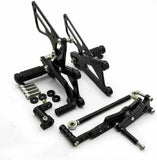Black Rearset Foot Pegs Rear Set For Triumph DAYTONA 675/STREET TRIPLE 2006-2012 - TDRMOTO
