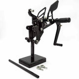 Adjustable Rearset Foot Rest Peg Rear Set Black For 2003 2004 2005 YAMAHA YZF R6 - TDRMOTO