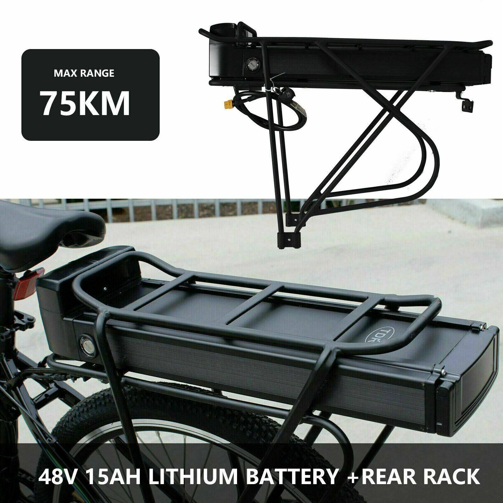 500W 28"/29"/700C Rear Hub 48V 15Ah Rear Rack Battery Electric Bike Conversion Kit - TDRMOTO