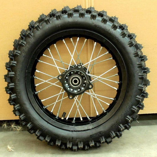 12 Inch 15mm Axle Complete Rear Wheel for 110cc 125cc 140cc Dirt Trail Pit Bikes - TDRMOTO