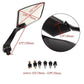 8mm 10mm Black Universal Fit Motorcycle Rear View Mirrors For Honda Yamaha Suzuki Kawasaki Hyosung - TDRMOTO