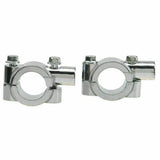 Universal Motorbike Motorcycle Chrome Mirror mounts For 22mm Bars 8mm Threads - TDRMOTO