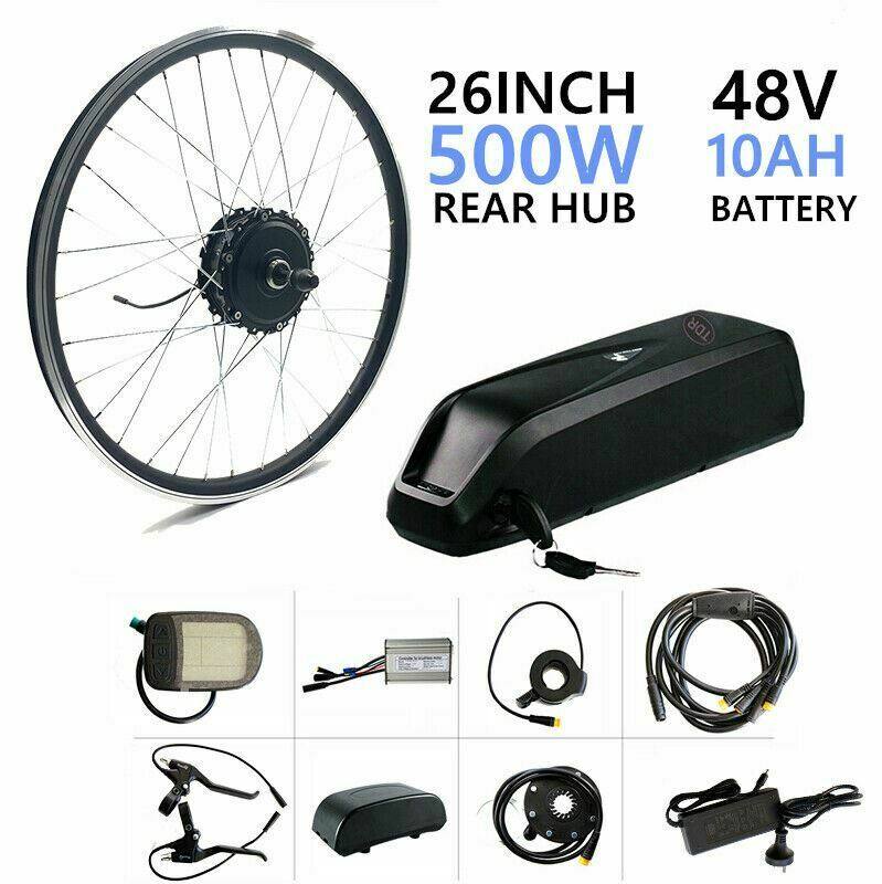 500W 26" Rear Hub 48V 10Ah Battery Electric Bike Conversion Kit - TDRMOTO