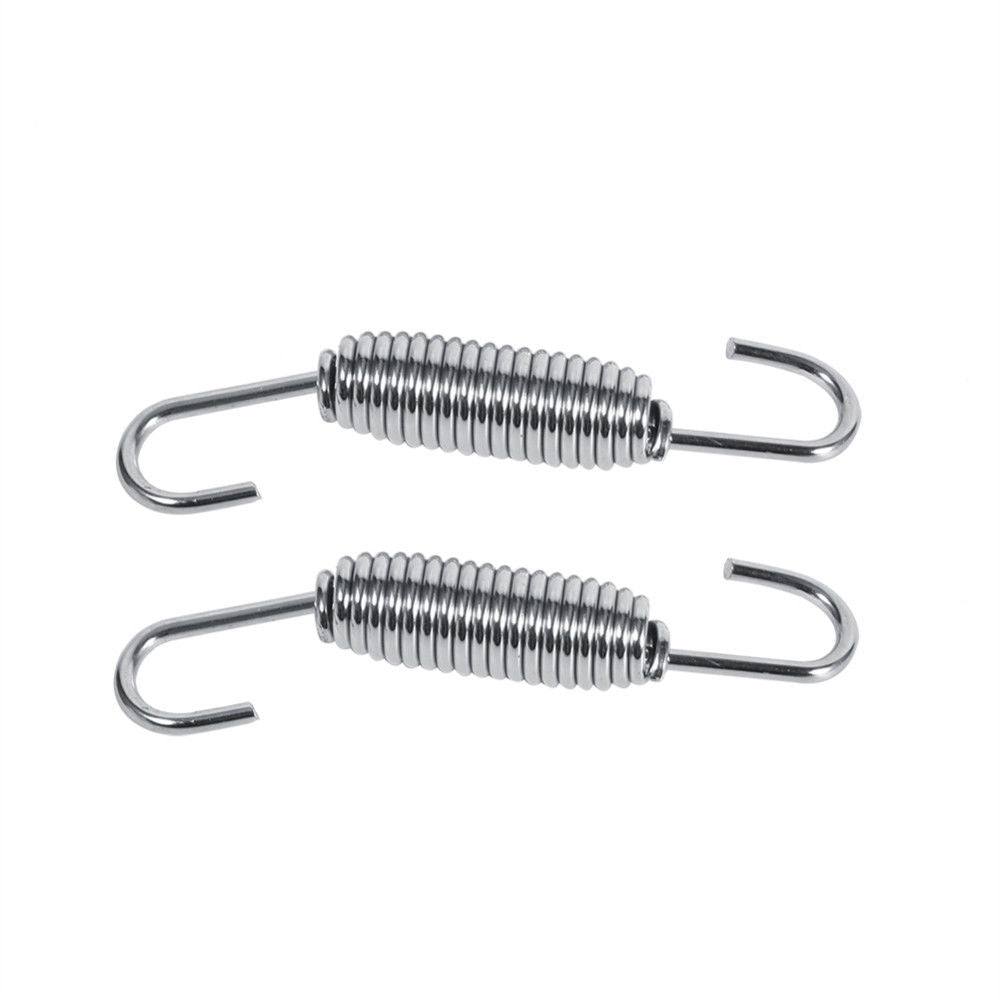 2 Pcs 50mm Motorcycle Exhaust Pipe System Muffler Coil Spring - TDRMOTO