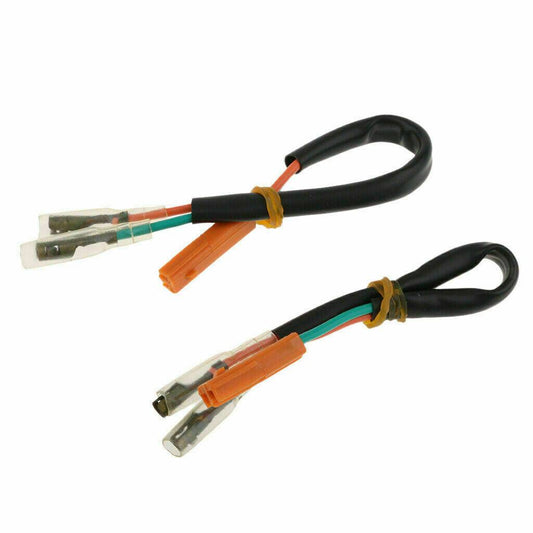 2 pcs Wire Indicator Leads Turn Signal Adapters Plug Connector Harness For Honda - TDRMOTO