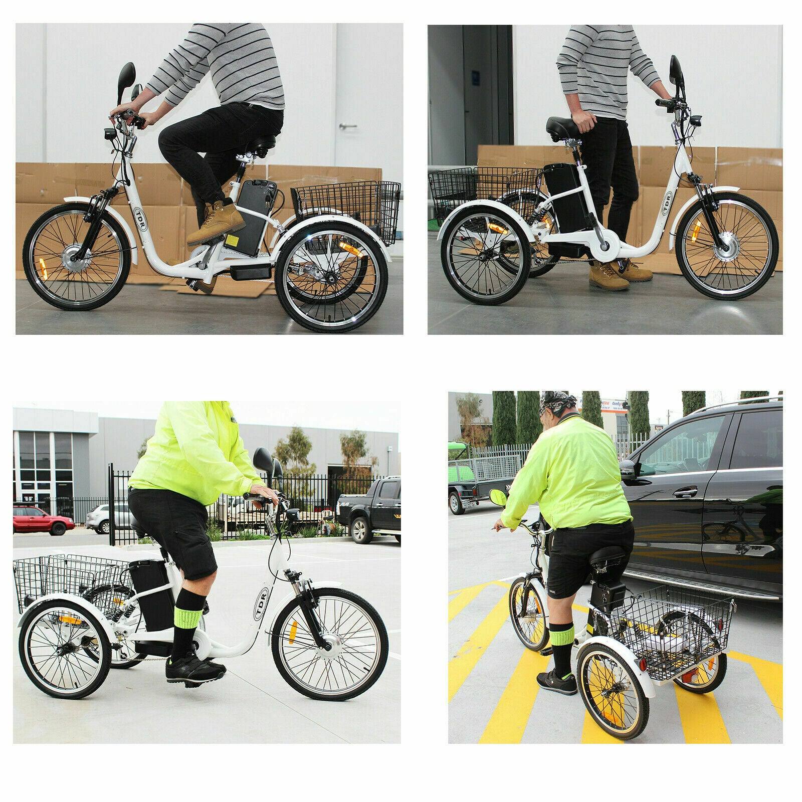 TDR Black Electric Tricycle 48V 250W 10AH with Basket - TDRMOTO