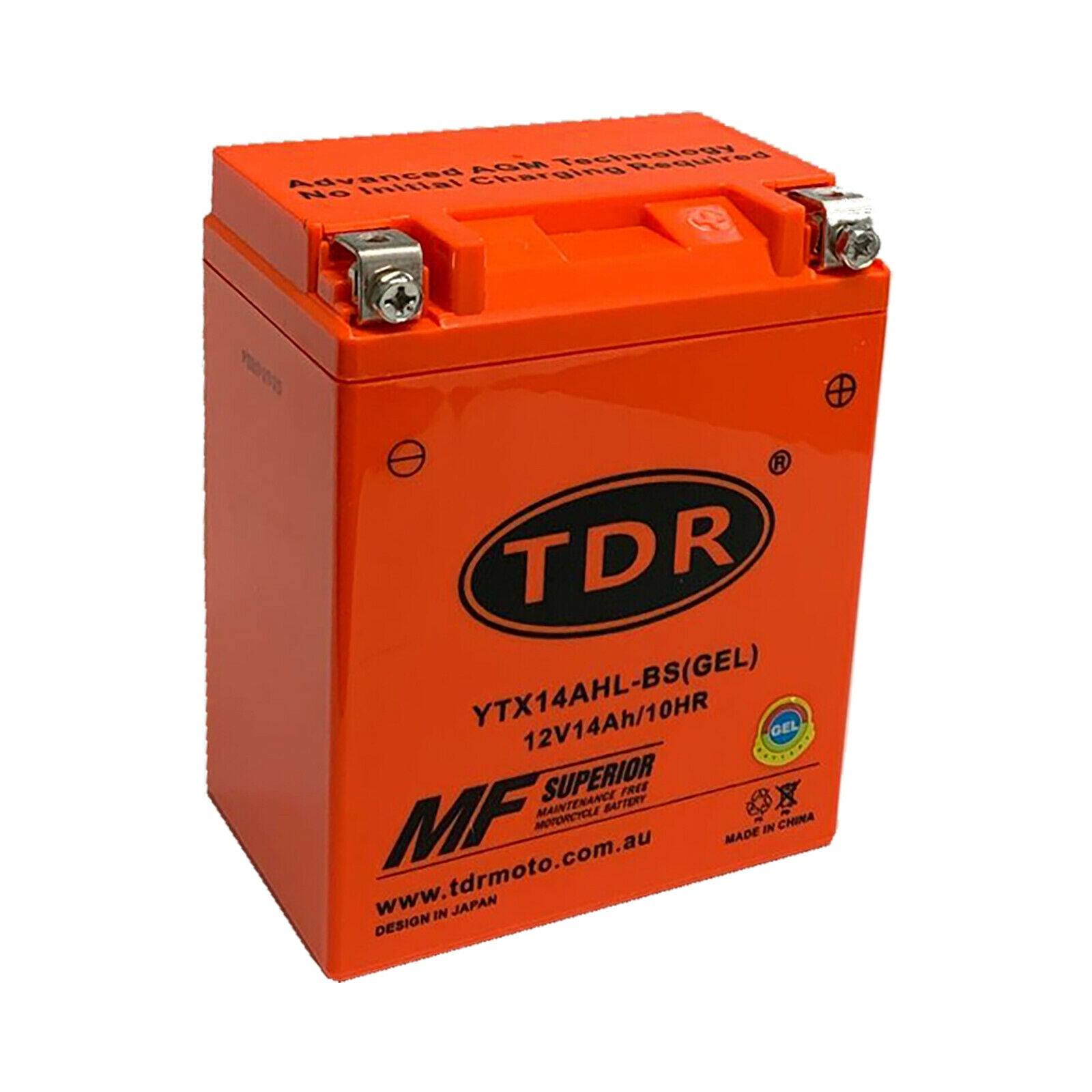 YTX14AHL-BS 12V 14Ah Motorbike Motorcycle Gel Battery 210CCA For Quad ATV Suzuki Yamaha Kawasaki - TDRMOTO