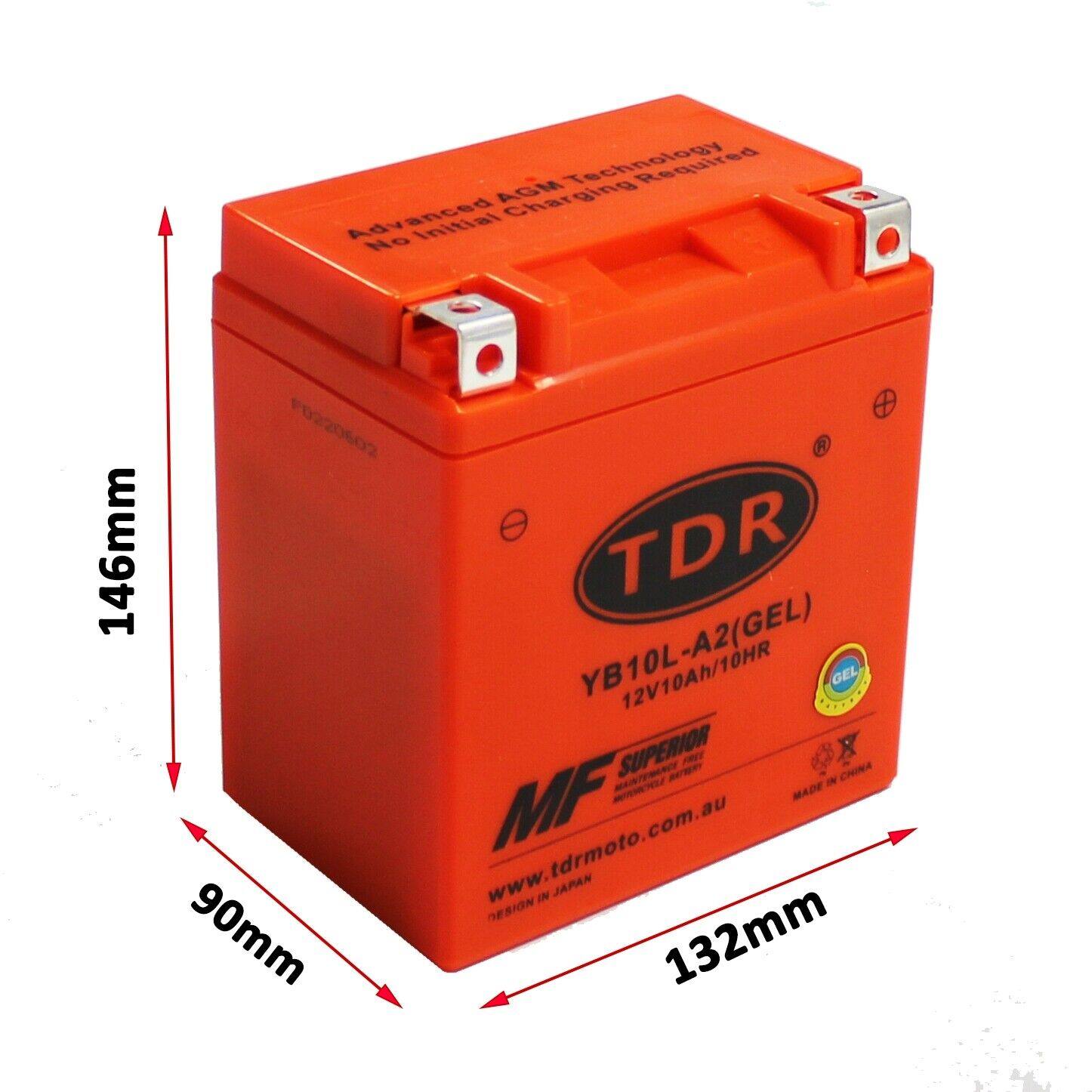 YB10L-A2 YTX10-BS 12V 11Ah Motorcycle Battery CB10L-A2 For Yamaha Kawasaki Suzuki - TDRMOTO