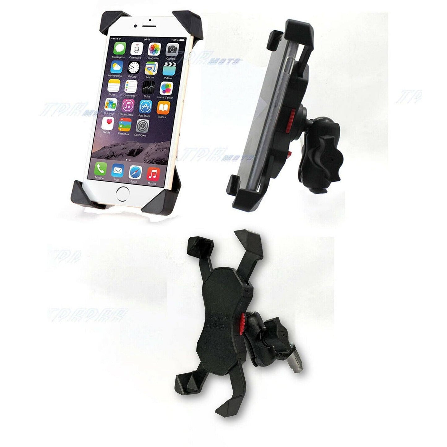 Motorcycle Fork Stem Mount Base Cylindrical Bore Wall Phone Mobile GPS Holder - TDRMOTO