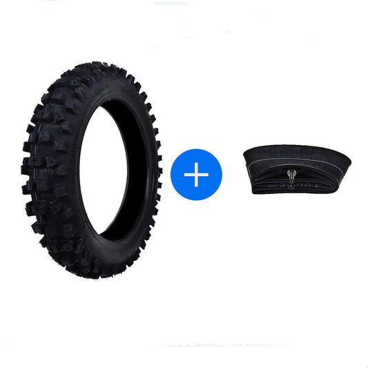 80/100-12" 3.00-12" Inch Rear Knobby Tyre Tire + Tube PIT PRO Trail Dirt Bike - TDRMOTO