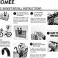 Black Foldable Bicycle Front/Rear Handlebar Basket Storage - TDRMOTO