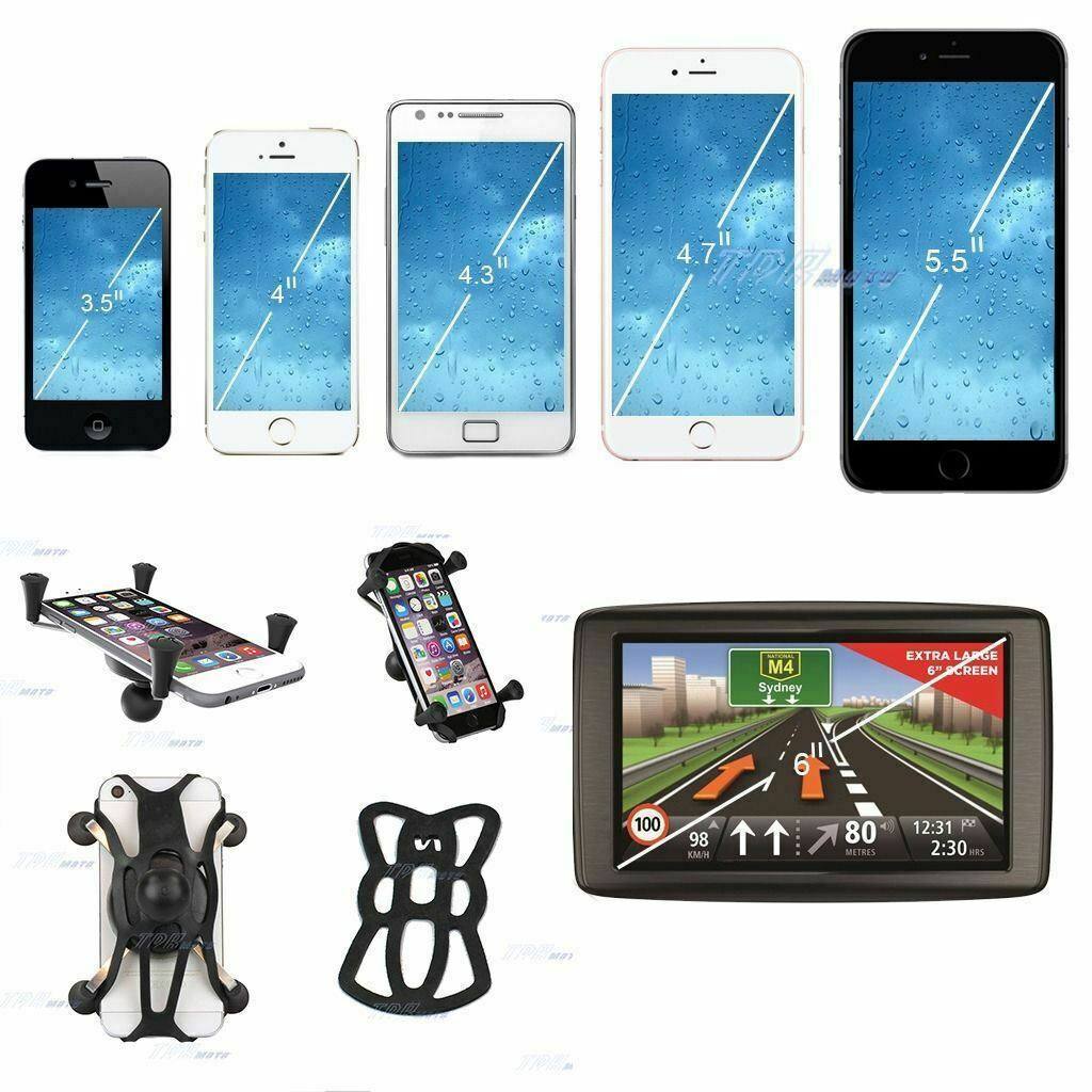 Adjustable Cell Phone GPS Holder Motorcycle Handlebar Mount 5V 1.5A USB Charger - TDRMOTO