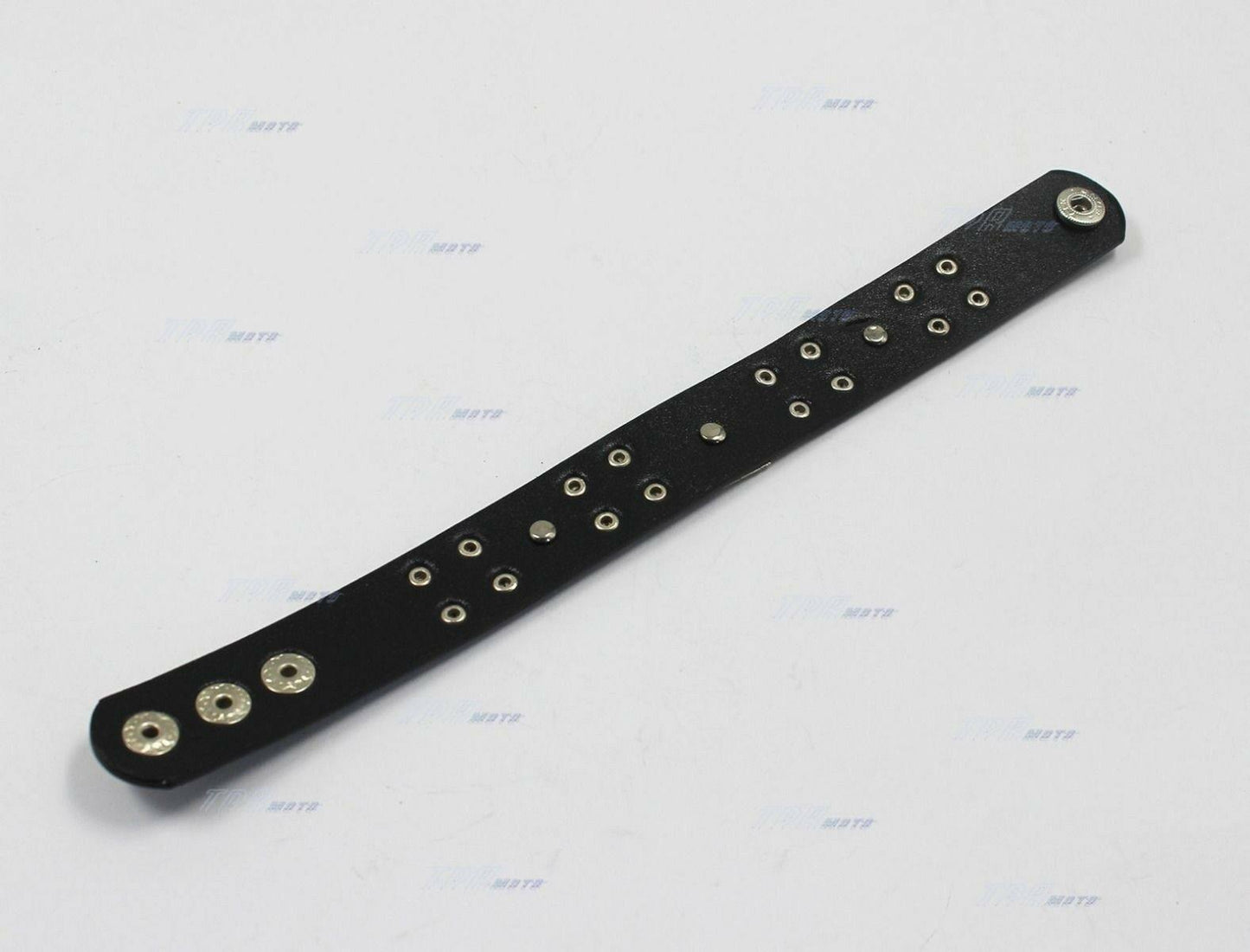 Men Women Boy Girl Biker leather bracelet wrist band wristband BLACK 3 Cross - TDRMOTO