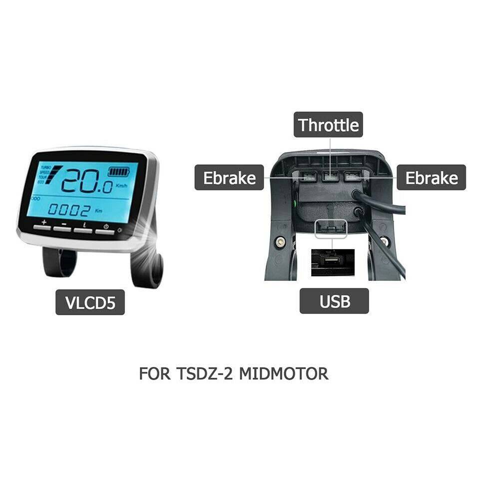 500W TongSheng TSDZ2 Mid Drive 48V 15Ah Rear Rack Battery Electric Bike Conversion Kit - TDRMOTO