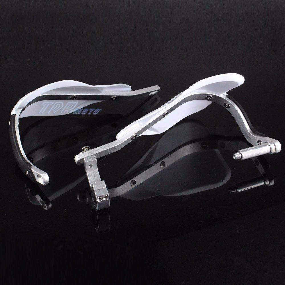 White Aluminum Motorcycle Bike 28mm 22 mm Handguards Hand Guards Protectors - TDRMOTO