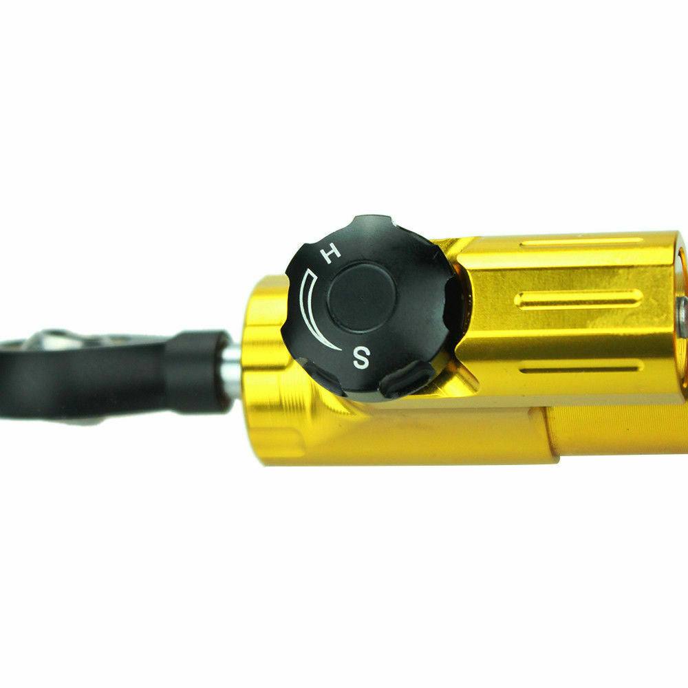 Gold Universal CNC Steering Damper Motorcycle Linear Stabilizer Reversed Safety Control - TDRMOTO