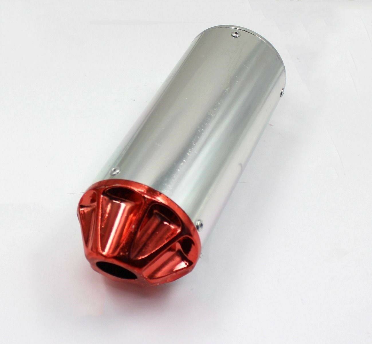 Universal Motorcycle Scooter Dirt Bike 32mm Slip On RED Exhaust Muffler Pipe - TDRMOTO