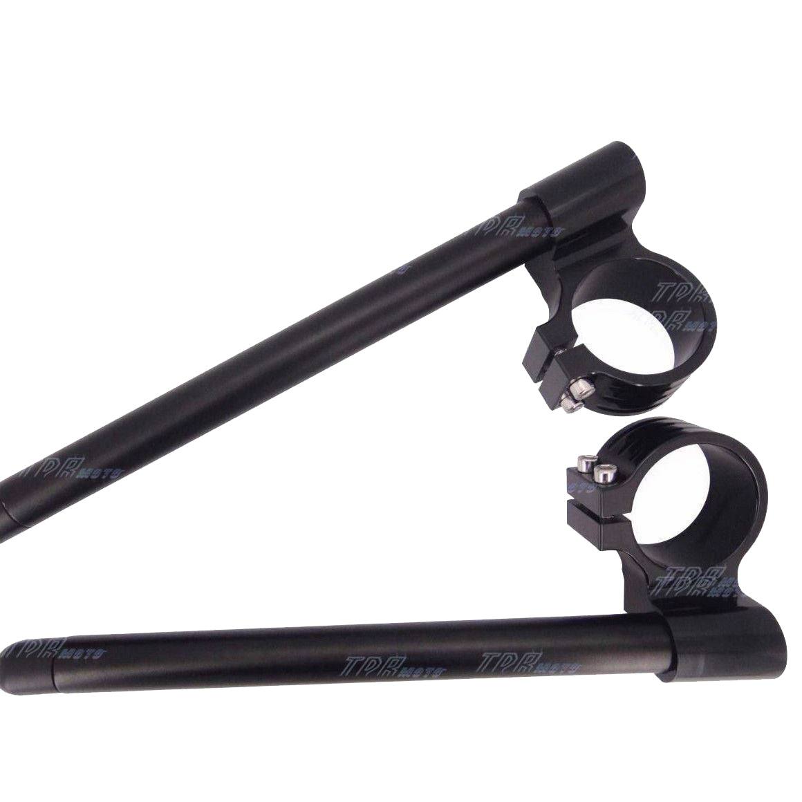 1" Raised Riser Clip-On ClipOns Handlebar Universal Fits 35mm Forks CAFE RACER - TDRMOTO