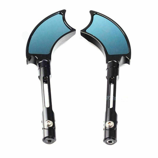 Pair of Quality Motorcycle 8MM 10MM CNC AXE Aluminum Rear View Side Mirrors CNC - TDRMOTO