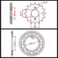 Motorcycle Front Rear Sprockets For Suzuki GSXR 1000 2001-2006 - TDRMOTO