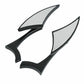 Black Spear Motorcycle Rear View Side Mirrors 8mm 10mm Universal Fit - TDRMOTO