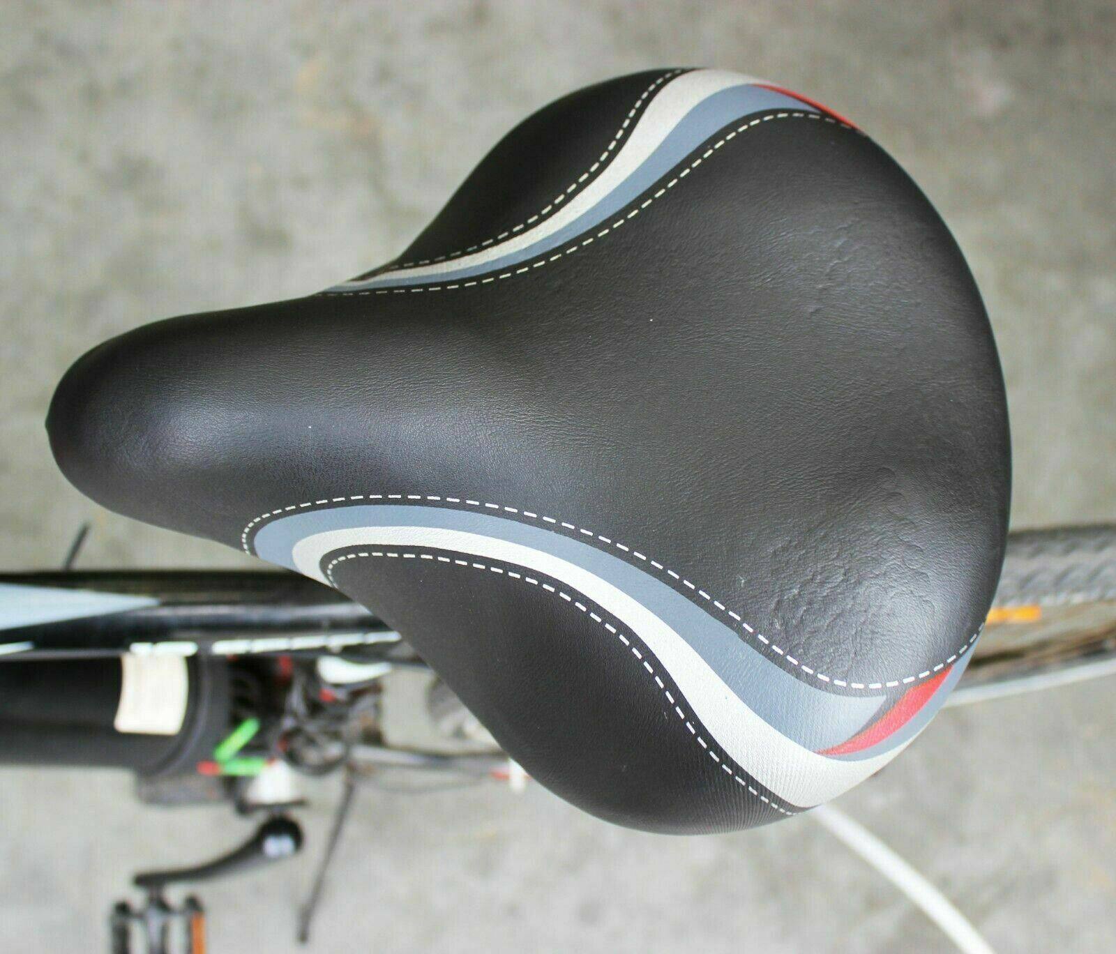 Unisex Large Bum Bike Bicycle Cycling Sprung Seat Saddle with Seat Post Pillar - TDRMOTO