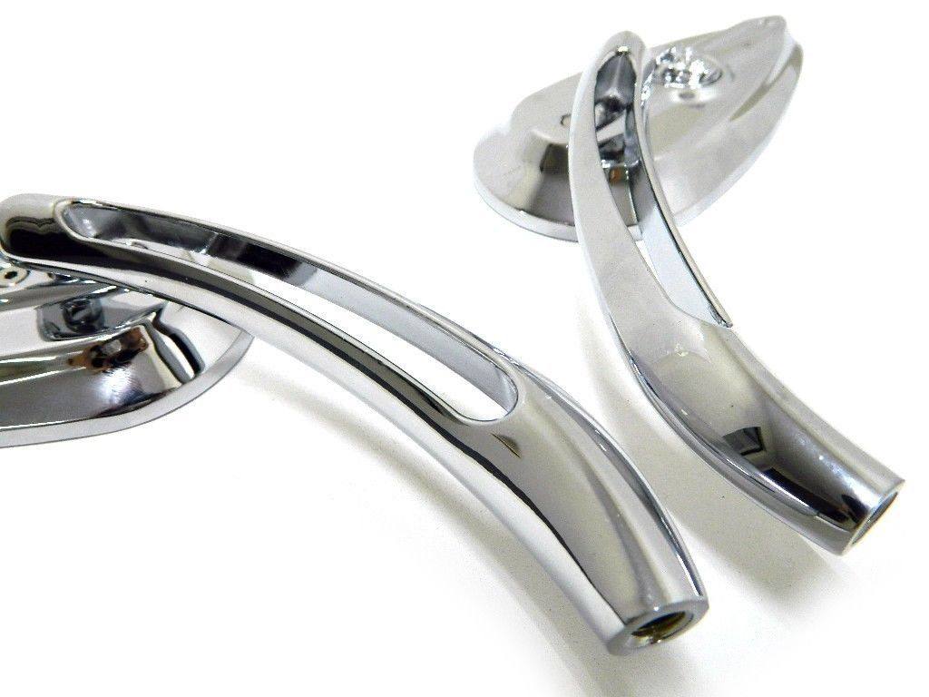 NEW Chrome Skeleton Skull Mirrors Universal Motorcycle Cruiser Touring Sportbike - TDRMOTO