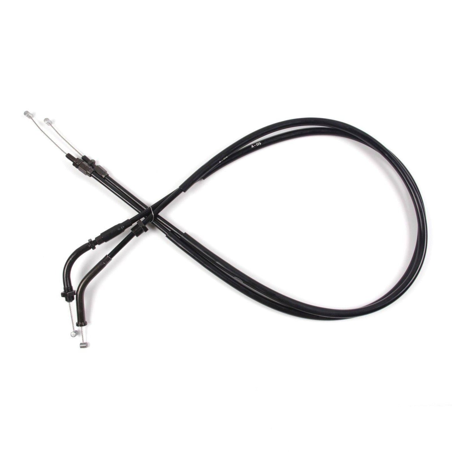Pair of Black/Yellow/Orange Throttle Cable for Honda CB1300 2003-2016 - TDRMOTO