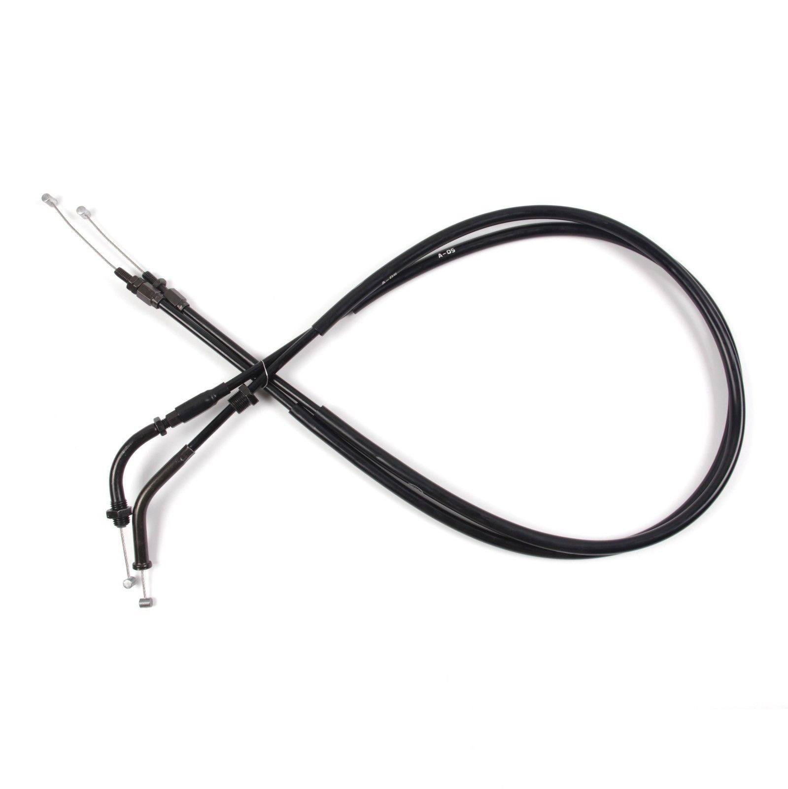 Pair of Black/Yellow/Orange Throttle Cable for Honda CB1300 2003-2016 - TDRMOTO