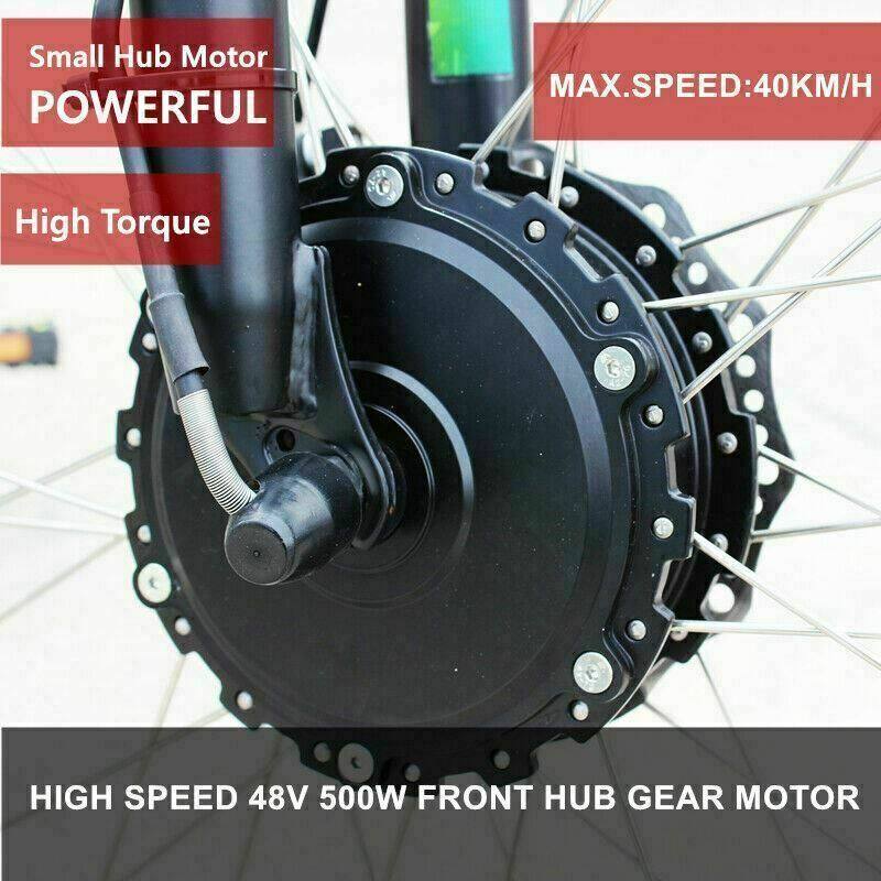 500W 28"/29"/700C Front Hub 48V 15Ah Rear Rack Battery Electric Bike Conversion Kit - TDRMOTO