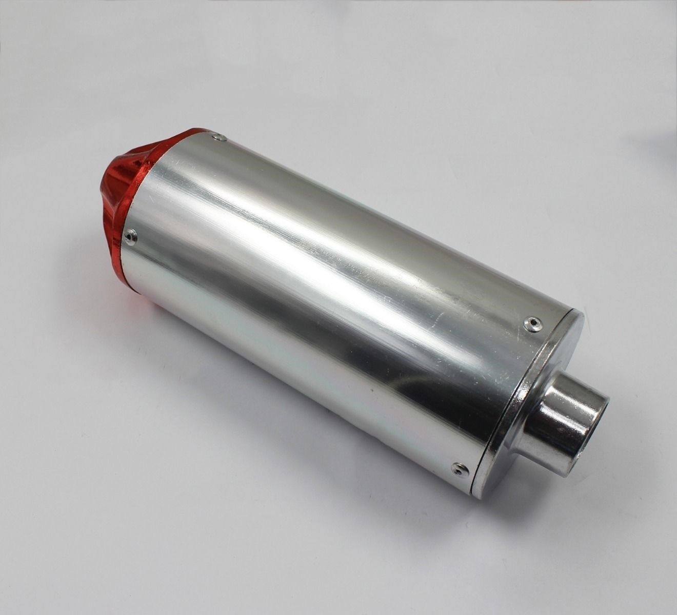 Universal Motorcycle Scooter Dirt Bike 32mm Slip On RED Exhaust Muffler Pipe - TDRMOTO