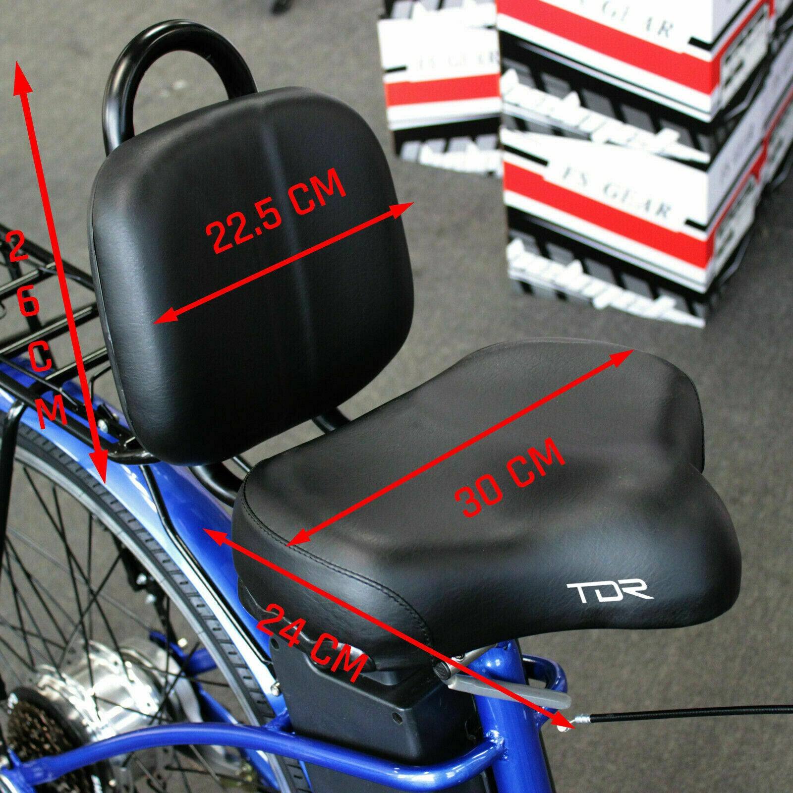 Bicycle adjustable Saddle Seat Backrest Cycling Seat Cushion Back Back Support - TDRMOTO