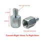 2 pieces Silver Motorcycle Mirror Mount Adapter Right 10mm to Right 8mm - Thread Reducer Converter - TDRMOTO