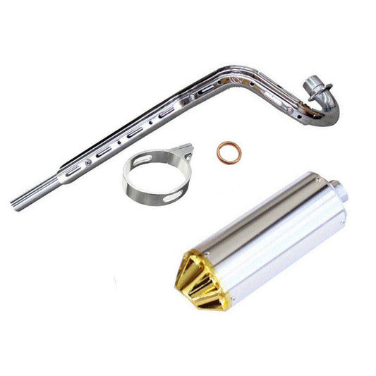 28mm Exhaust Pipe + Gold Muffler For ATV Quad Dirt Bike - TDRMOTO