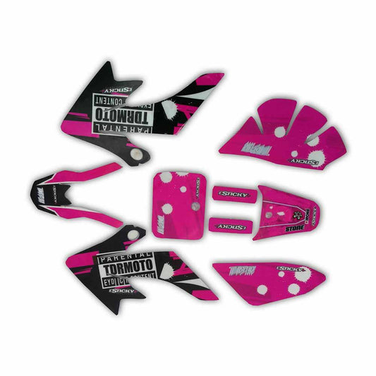 Pink TDRMOTO CRF 50 Decal Graphics Sticker Kit CRF50 Fairing PIT PRO Dirt Bike - TDRMOTO