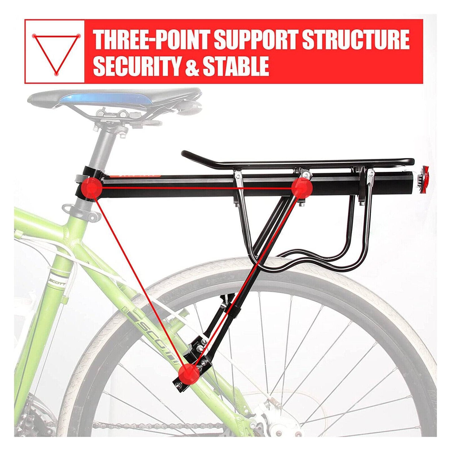 Adjustable Bicycle Rear Pannier Rack Carrier Rack For Mountain Bike MTB - TDRMOTO