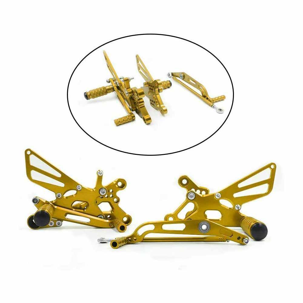 Gold CNC Rearset Footrest Rear set Foot peg For Yamaha YZF R6 06-14 12 13 14 - TDRMOTO