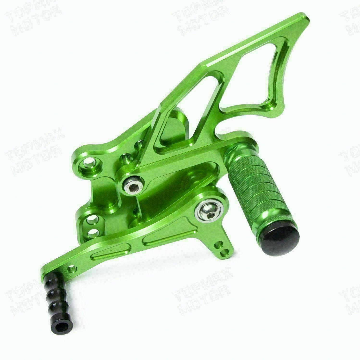 Rearset Rear Set Footpegs Fit Kawasaki Ninja 300 2013 Adjustable Foot Pegs Green - TDRMOTO