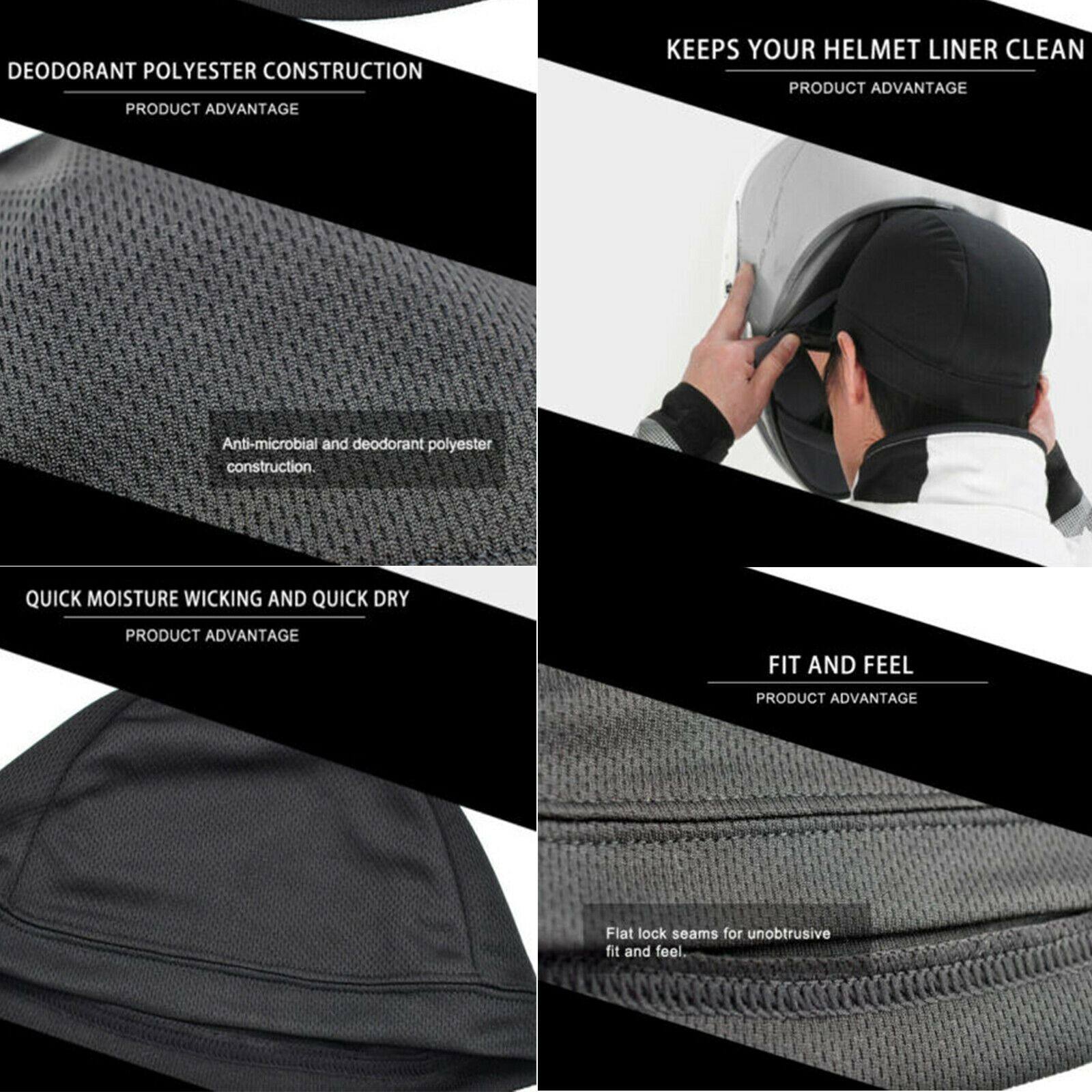 Motorcycle Helmet Inner Liner Cooling Cap Sweatband Beanies Sport Outdoor Hat - TDRMOTO