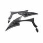 Black Spear Motorcycle Rear View Side Mirrors 8mm 10mm Universal Fit - TDRMOTO